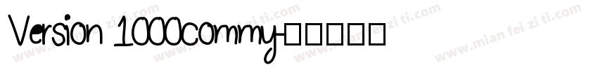Version 1000commy字体转换